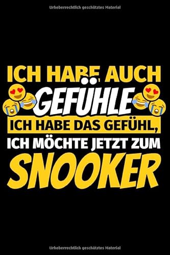 Notizbuch liniert: Snooker Geschenke Snooker-Spieler Billard