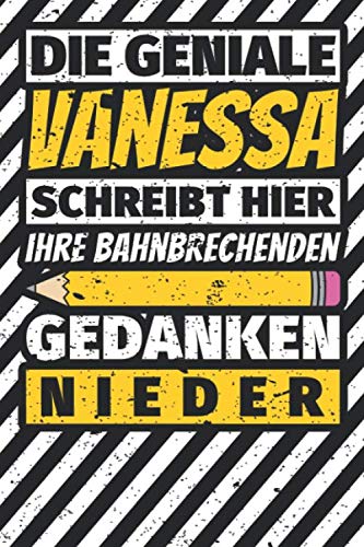 Notizbuch liniert: Vanessa Geschenke lustiger Spruch Vorname