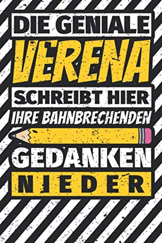 Notizbuch liniert: Verena Geschenke lustiger Spruch Vorname Notizbuch liniert: Verena Geschenke lustiger Spruch Vorname