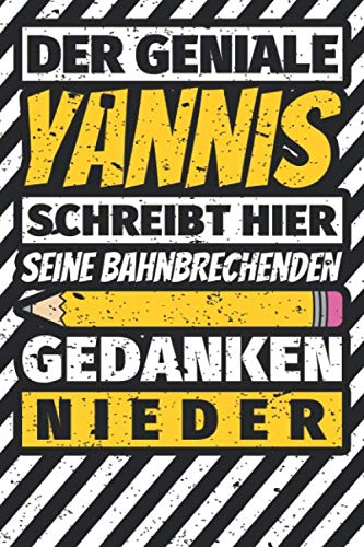 Notizbuch liniert: Yannis Geschenke lustiger Spruch Vorname Notizbuch liniert: Yannis Geschenke lustiger Spruch Vorname