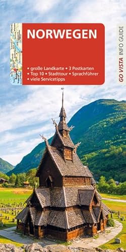 GO VISTA: Reiseführer Norwegen: Große Landkarte, 3 Postkarten, Top 10, Stadttour, Sprachführer, viele Servicetipps (Go Vista Info Guide)