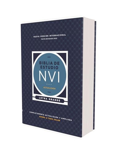 NVI, Biblia de Estudio actualizada, Revisión 2022, Letra grande, Tapa Dura, Interior a color, Palabras de Jesús en Rojo, Comfort Print: NVI, Biblia de ... Red (NIV Study Bible, Fully Revised Edition) von Vida