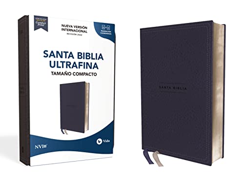 NVI, Santa Biblia, Revisión 2022, Ultrafina, Tamaño compacto, Leathersoft, Azul marino, Palabras de Jesús en Rojo, Comfort Print: Nueva Versión ... Leathersoft, Palabras de Jesús en Rojo von HarperCollins Christian Pub.