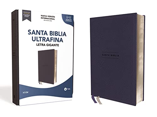 NVI, Santa Biblia, Revisión 2022, Ultrafina, Letra Gigante, Leathersoft, Azul marino, Palabras de Jesús en Rojo, Comfort Print: Nueva Versión ... Leathersoft, Palabras de Jesús en Rojo