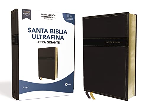NVI, Santa Biblia, Revisión 2022, Ultrafina, Letra Gigante, Leathersoft, Negro, Palabras de Jesús en Rojo, Comfort Print: Nueva Version ... Negro, Palabras de Jesús en rojo