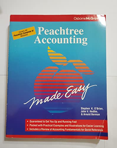 Peachtree Accounting Made Easy von Osborne/McGraw-Hill