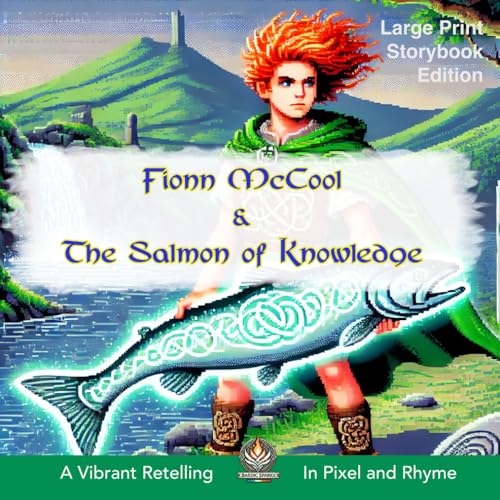 Fionn McCool and the Salmon of Knowledge: A Vibrant Retelling in Pixel and Rhyme (Picturebook Edition for Younger Readers) (Bardic Sparks: Irish Mythology for Kids, Band 1) von Independently published