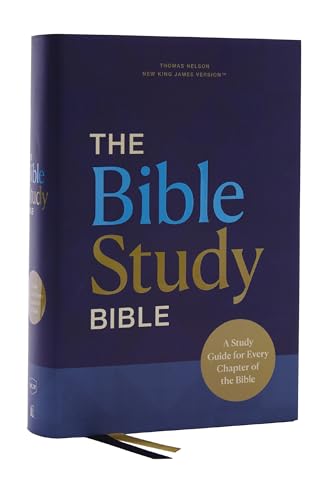 NKJV, The Bible Study Bible, Hardcover, Comfort Print: A Study Guide for Every Chapter of the Bible von Thomas Nelson