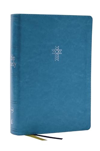 NKJV, The Bible Study Bible, Leathersoft, Turquoise, Comfort Print: A Study Guide for Every Chapter of the Bible von Thomas Nelson