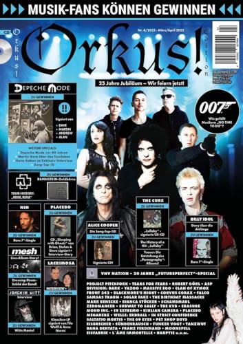 Orkus!-Edition Nr. 4 - März/April 2022 mit zahlreichen DEPECHE MODE-Specials!: Plus RAMMSTEIN, PLACEBO, ALICE COOPER, BILLY IDOL, THE CURE, VNV NATION ... ALICE COOPER, BILLY IDOL, THE CURE u.v.m.