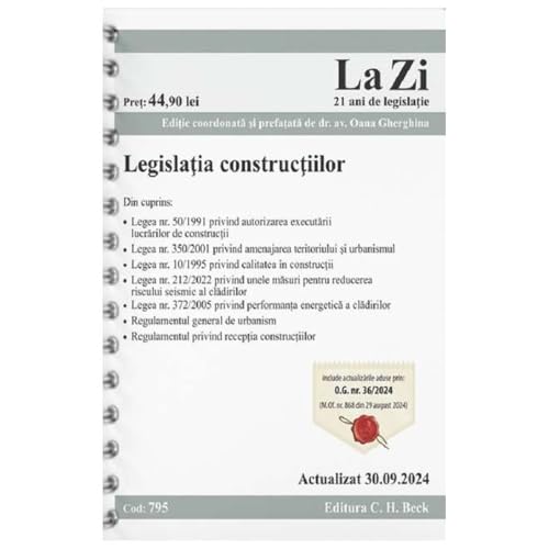 Legislatia Constructiilor. Actualizat Septembrie 2024 von C.H. Beck