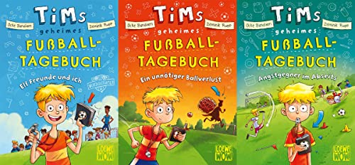 Tims geheimes Fußball-Tagebuch Band 1-3 plus 1 exklusives Postkartenset