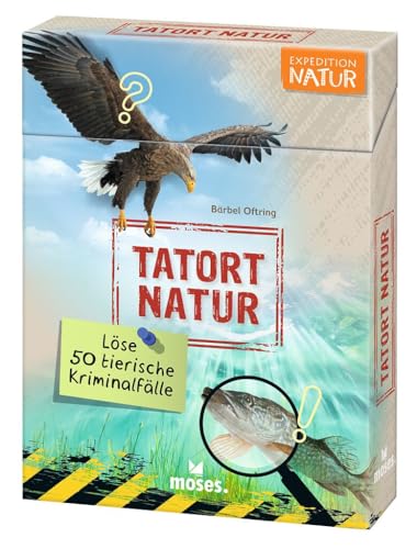 moses. Tatort Natur – Löse 50 tierische Kriminalfälle, Natur-Detektivspiel für Kinder ab 8 Jahren, großformatiges Kartenset mit spannenden Fällen, Quizfragen und Experimenten moses. Tatort Natur – Löse 50 tierische Kriminalfälle, Natur-Detektivspiel für Kinder ab 8 Jahren, großformatiges Kartenset mit spannenden Fällen, Quizfragen und Experimenten