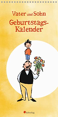 Vater und Sohn - Jahresunabhängiger Geburtstagskalender: Mit 12 Bildergeschichten, liebevoll koloriert
