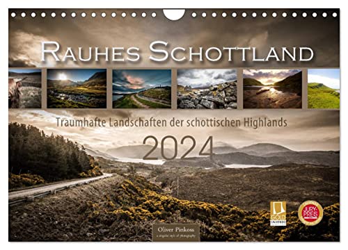 Rauhes Schottland (Wandkalender 2024 DIN A4 quer), CALVENDO Monatskalender