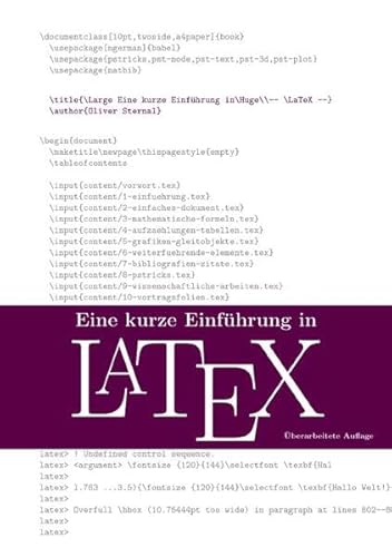Eine kurze Einführung in LaTeX