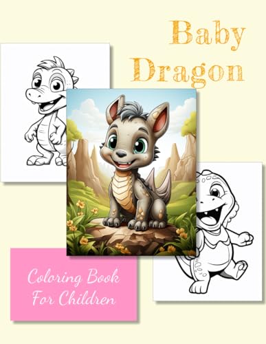Baby Dragon Coloring book for children: large size 8.5 x 11 inches von Independently published