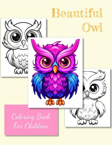 Beautiful Owl Coloring book for children: large size 8.5 x 11 inches von Independently published