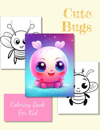 Cute Bugs Coloring book for children: large size 8.5 x 11 inches von Independently published