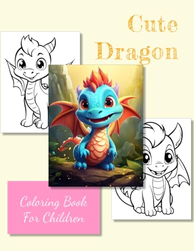 Cute Dragon Coloring book for children: large size 8.5 x 11 inches von Independently published