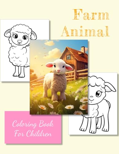 Farm Animal Coloring book for children: large size 8.5 x 11 inches von Independently published