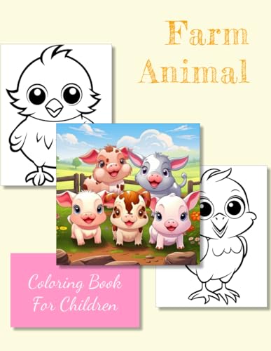 Farm Animal Coloring book for children: large size 8.5 x 11 inches von Independently published