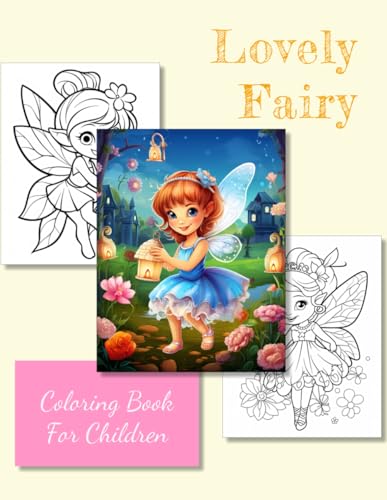 Lovely Fairy Coloring book for children: large size 8.5 x 11 inches von Independently published