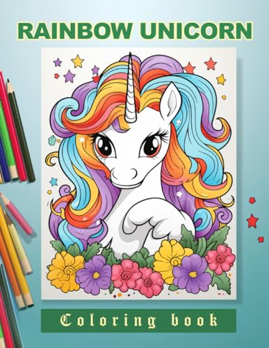 Rainbow Unicorn Coloring book: large size 8.5 x 11 inches von Independently published