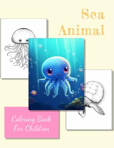 Sea Animal Coloring book for children: large size 8.5 x 11 inches von Independently published
