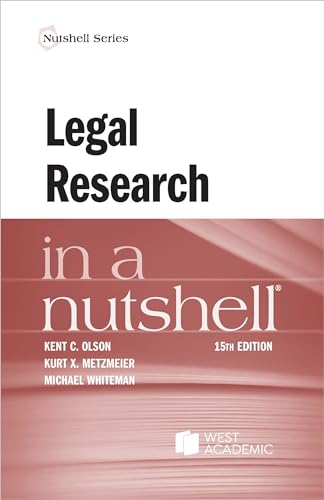 Legal Research in a Nutshell (Nutshell Series) von West Academic Press