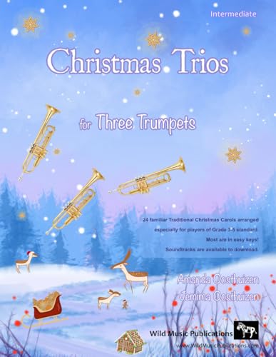 Christmas Trios for Three Trumpets: 24 Traditional Christmas Carols arranged especially for three trumpet players of Grades 3 - 5 standard. Most are in easy keys. Christmas Trios for Three Trumpets: 24 Traditional Christmas Carols arranged especially for three trumpet players of Grades 3 - 5 standard. Most are in easy keys.