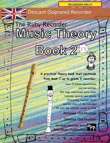 The Ruby Recorder Music Theory Book 2 - UK Terms: A music theory book especially for recorder players with easy to follow explanations, puzzles, and more. All you need to know for Grades 3-5 Recorder. von CreateSpace Independent Publishing Platform