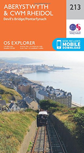 Aberystwyth and Cwm Rheidol (OS Explorer Map, Band 213) von Ordnance Survey