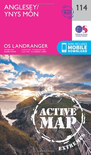 Anglesey (OS Landranger Active Map, Band 114)