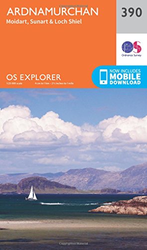 Ardnamurchan, Moidart, Sunart and Loch Shiel (OS Explorer Map, Band 390)