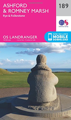 Ashford & Romney Marsh, Rye & Folkestone (OS Landranger Map, Band 189)