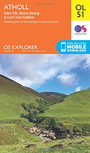 Atholl, Glen Tilt, Beinn Dearg & Carn nan Gabhar (OS Explorer Map)