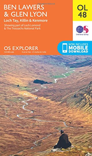 Ben Lawers & Glen Lyon, Loch Tay, Killin & Kenmore (OS Explorer Map)