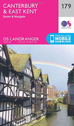 Canterbury & East Kent, Dover & Margate (OS Landranger Map, Band 179) von ORDNANCE SURVEY