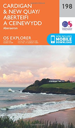 Cardigan and New Quay, Aberaeron (OS Explorer Map, Band 198) von ORDNANCE SURVEY