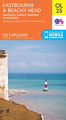 Eastbourne & Beachy Head, Newhaven, Seaford, Hailsham & Heathfield (OS Explorer Map)