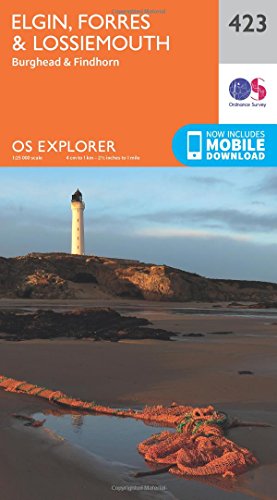 Elgin, Forres and Lossiemouth (OS Explorer Map, Band 423)