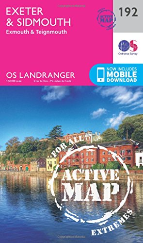 Exeter & Sidmouth, Exmouth & Teignmouth (OS Landranger Active Map, Band 192)