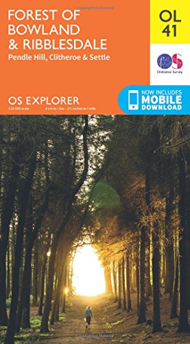 Forest of Bowland & Ribblesdale, Pendle Hill, Clitheroe & Settle (OS Explorer Map)