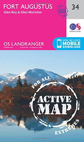 Fort Augustus, Glen Roy & Glen Moriston (OS Landranger Active Map, Band 34) von ORDNANCE SURVEY