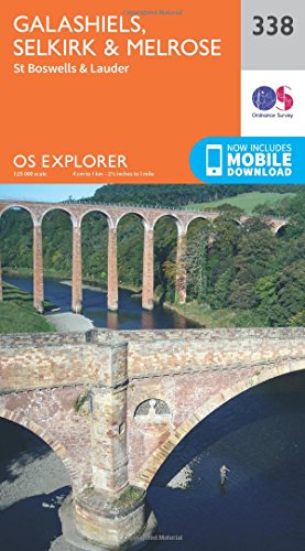 Galashiels, Selkirk and Melrose (OS Explorer Map, Band 338)