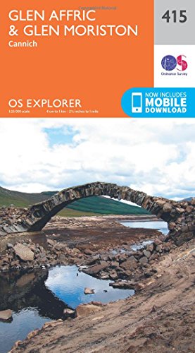 Glen Affric and Glen Moriston (OS Explorer Map, Band 415) von ORDNANCE SURVEY