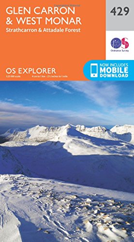 Glen Carron and West Monar (OS Explorer Map, Band 429)