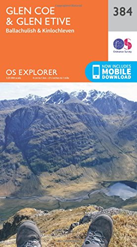 Glen Coe (OS Explorer Map, Band 384) von ORDNANCE SURVEY