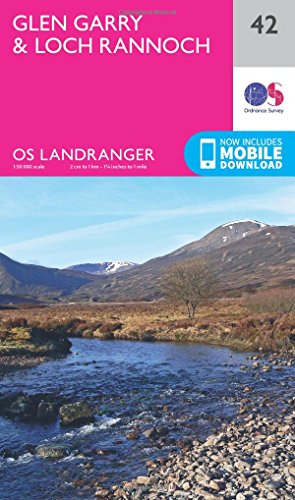 Glen Garry & Loch Rannoch (OS Landranger Map, Band 42) von ORDNANCE SURVEY